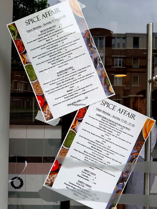 Menu @ Spice Affair. at Spice Affair in Leidschendam-voorburg