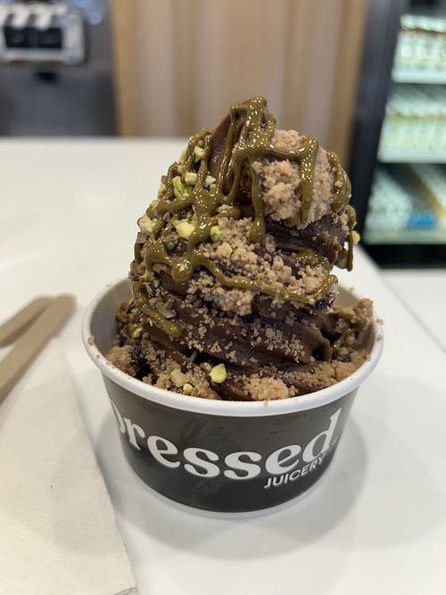 Dubai sundae swapped the strawberries for cookie crumble - delicious!   at Pressed Juicery in Roseville