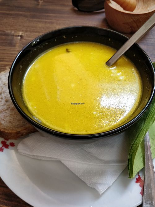 Soup at Ana Bistro Vegetarian in Constanta