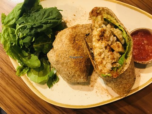 Seitan wrap at Markt Kitchen in Skopje