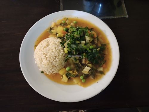 "Acelgas con gluten."
Chard and wheat gluten. at El Olivo in Cusco