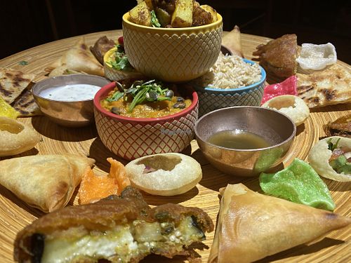 sharing platter at The Base Vegan Retreat & Small Animal Sanctuary in Bristol