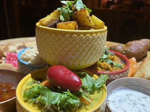 sharing platter at The Base Vegan Retreat & Small Animal Sanctuary in Bristol