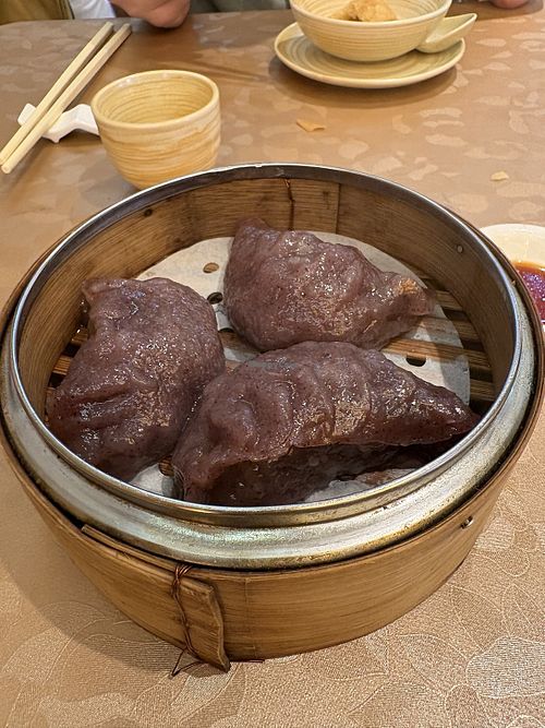 Red rice dumpling   at M Garden Vegetarian 常悅素食 in Kowloon