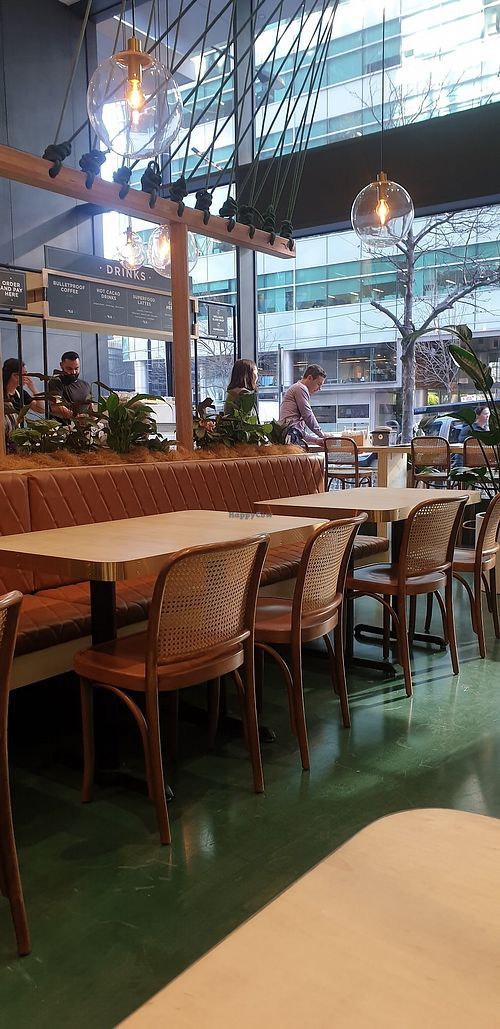 Light and airy space to enjoy your meal at Home Vegan Bar in Docklands