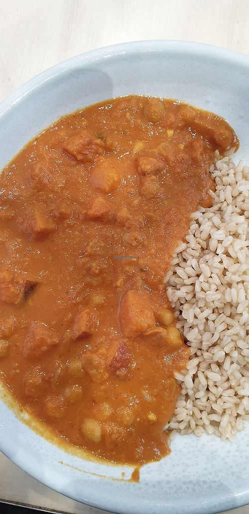 Sweet potato and chickpea curry at Home Vegan Bar in Docklands