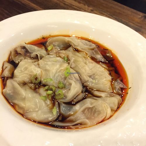 Sichuan wontons  at Pure Veggie House 心齋 - Xīn Zhāi in Kowloon