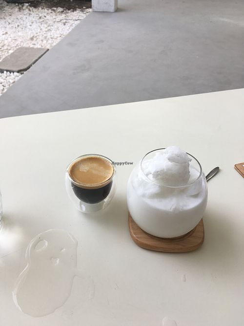 Coconut coffee at Jungle House in Da Nang
