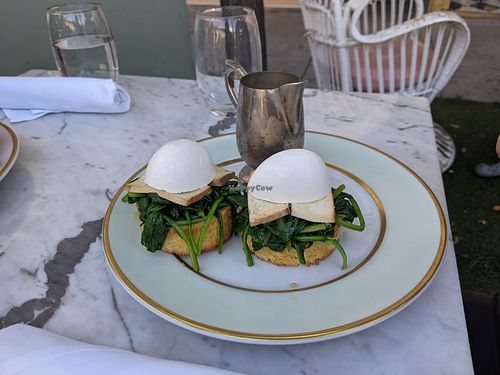 Eggs Benedict at Ladurée in Beverly Hills