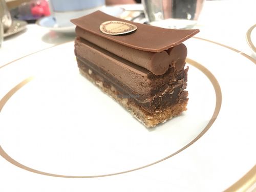Chocolate layered dessert  at Ladurée in Beverly Hills