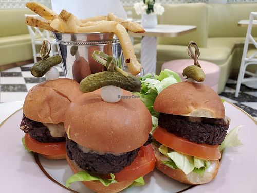 Mushroom burgers at Ladurée in Beverly Hills