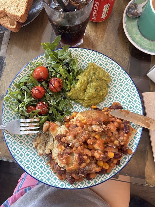   at Scoff Troff Cafe in St Ives