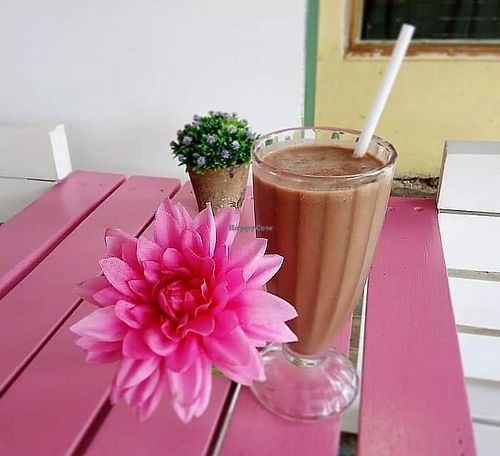 Vegan milk shake at Pico Feliz in Samara