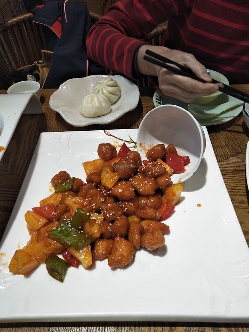 Sweet and sour lions head mushroom at A Lotus on the Water 清水荷花 - 文殊坊店 in Chengdu