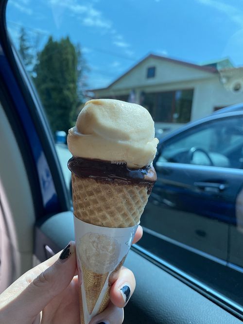 Melon & dark chocolate   at Gelateria Aniela in Bistrita