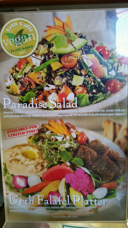 new vegan items at Urth Caffe in Santa Monica