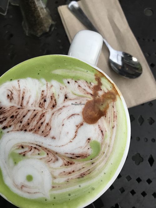  Matcha, coconut milk, dark chocolate, espresso at Urth Caffe in Beverly Hills