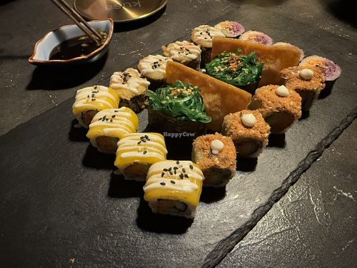 Sushi Sampler of 20 pieces. Great for two people to share   #Veganuary at Kusa Japanese Vegan- Bukit Bintang in Kuala Lumpur