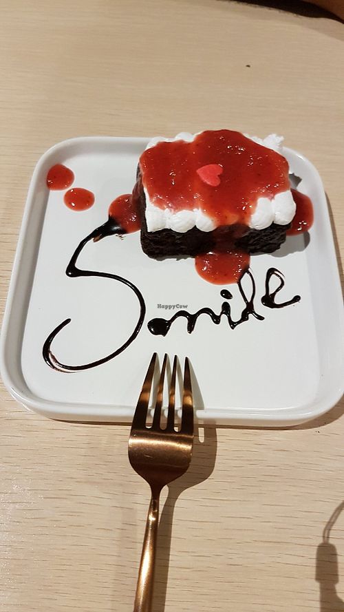 Strawberry chocolate cake...light and delicious at Kusa Japanese Vegan- Bukit Bintang in Kuala Lumpur