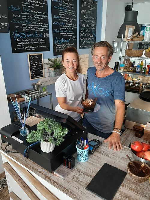 The lovely owners Manuela and Gerhard at Vamos in Mallorca