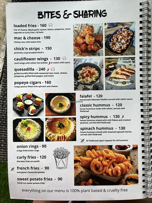 Menú #Veganuary at Vegan Junkie in Phuket