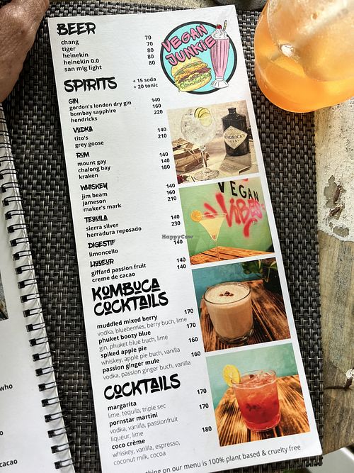 Menú #Veganuary at Vegan Junkie in Phuket