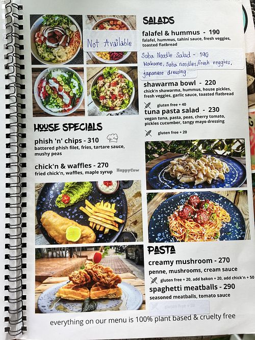 Menú  #Veganuary at Vegan Junkie in Phuket