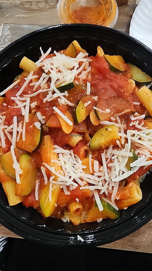 Vegan rigatoni a la mama at Umberto's in Sayville