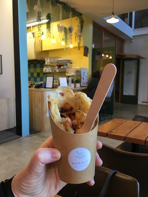 Vegan savoury pancake  at MOKOJI Korean Pancakes in Christchurch