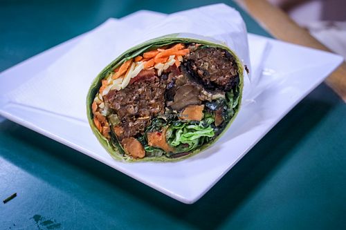 burger wrap at Snoogies Health Bar in Cairns