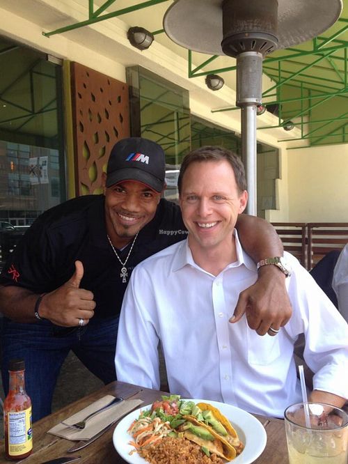 Kimatni meets up with a good friend in LA who is a non vegan. He took Steve to Real Food Daily and he said it's some of the best food he's ever tasted! Each 1 Teach 1 at Real Food Daily in Santa Monica