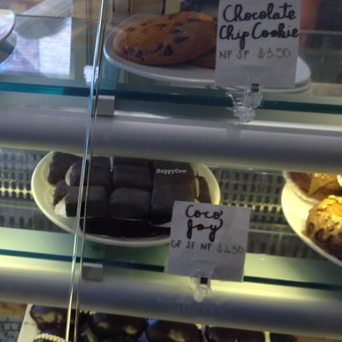 dessert case at Real Food Daily in Santa Monica