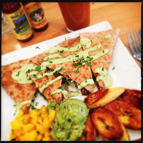 Quesadillas at Real Food Daily in Santa Monica