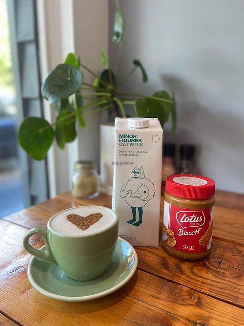 Cookie butter spread + oat milk = deliciously vegan goodness! at The Eatery Tecoma in Tecoma