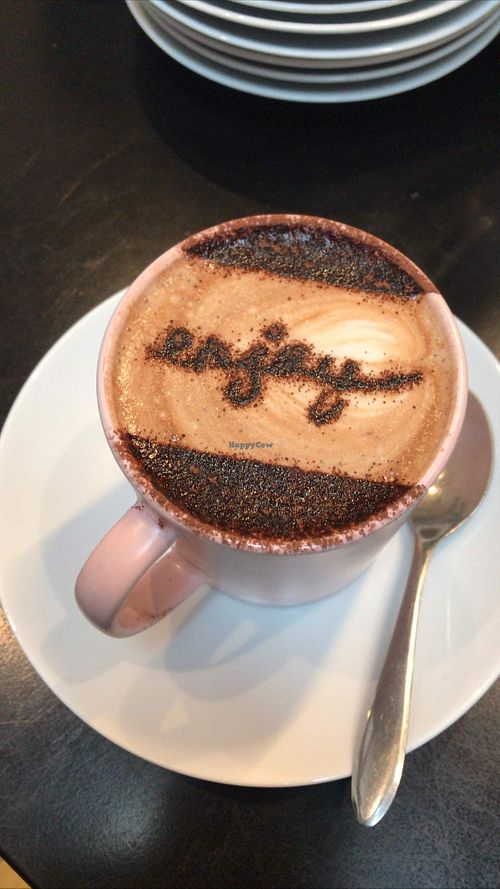 Vegan hot chocolate - yum! at The Eatery Tecoma in Tecoma