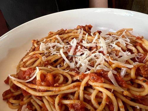 spaghetti bolo vegan  at VeganE & Saint Vegan in South West London