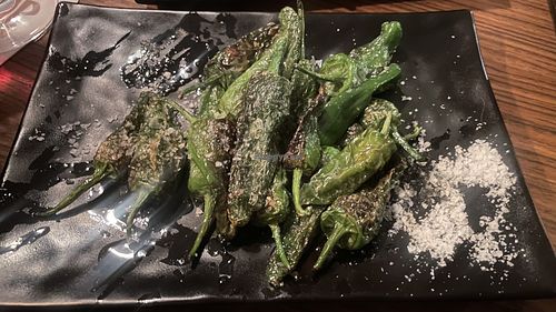 grilled mini peppers  at Die Bar Cantona in Aachen