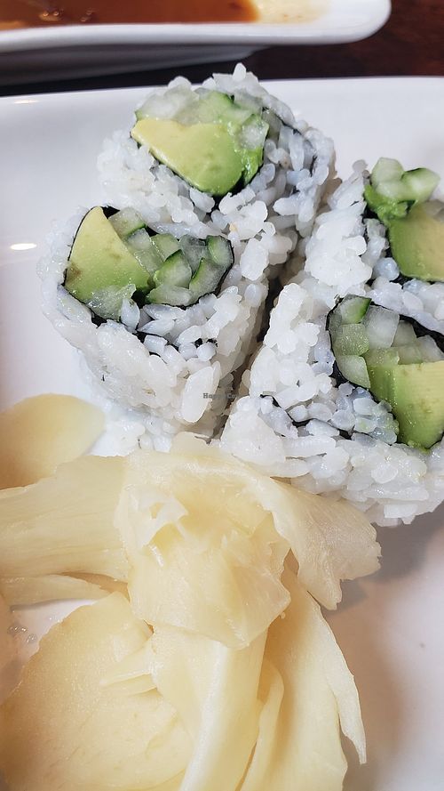 Avo cucumber rolls at Veggie Heaven in Denville