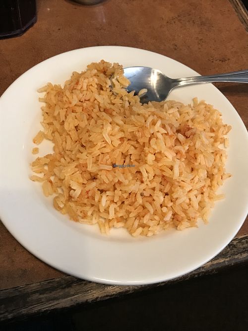 Vegan Spanish rice at Reyna's in Lemoore