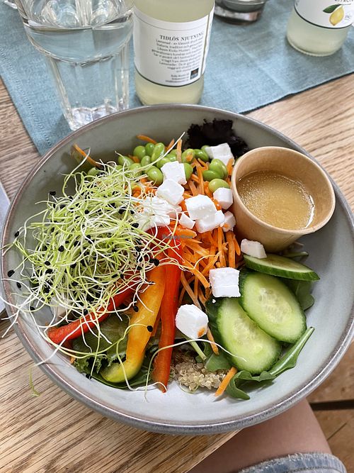 quinoa and veggies salad (really fresh!)  at Cafe Bronze in Tanumshede