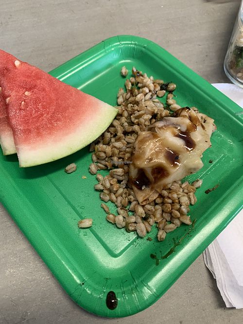 Teriyaki Dumplings over Farro  at Green To Go - Pop-Up in Newark