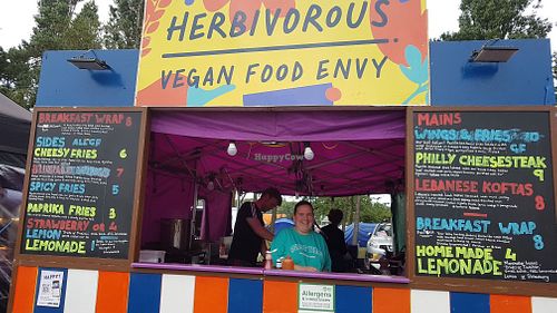 Stall at Vegan Campout at Herbivorous in Sheffield