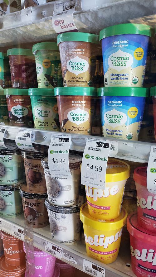 Non dairy frozen. Favorite at Co-Opportunity in Santa Monica