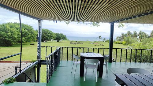 View fron upstairs seating at Dulan Cape Cafe 都蘭海角咖啡 in Donghe