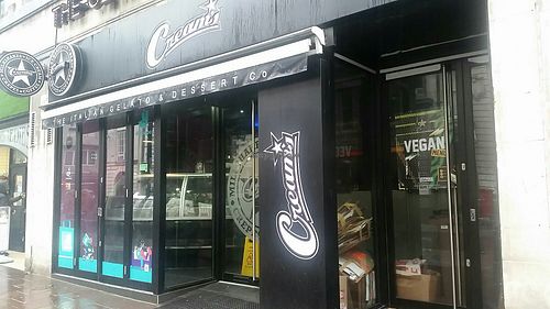 Outside at Creams Café in Cardiff