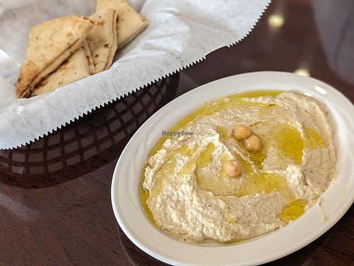 Hummus and pita at Falafel n Cafe in Clearwater