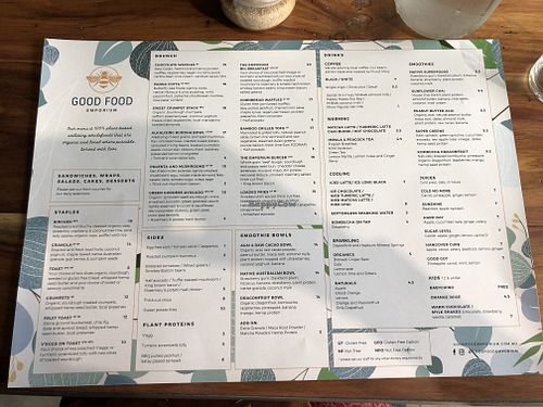 Menu at Good Food Emporium Cafe - Illume in Narre Warren