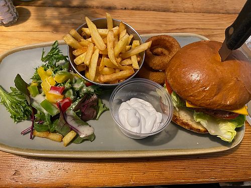 Vegan beyond burger   at Hannah's in West Kirby