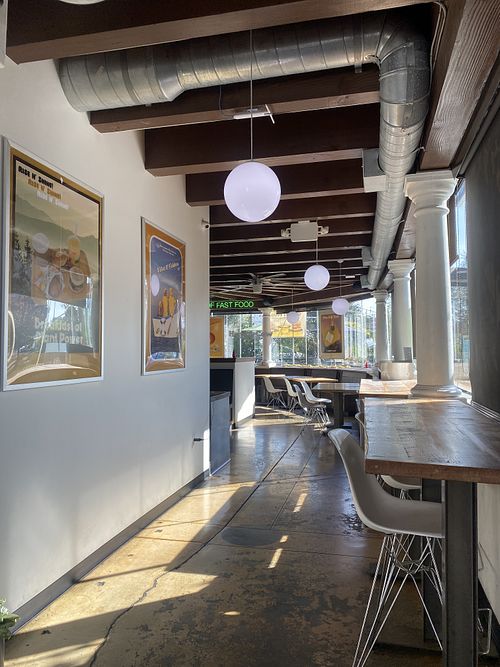 Upon Entry from Street Side  at Plant Power Fast Food in Long Beach