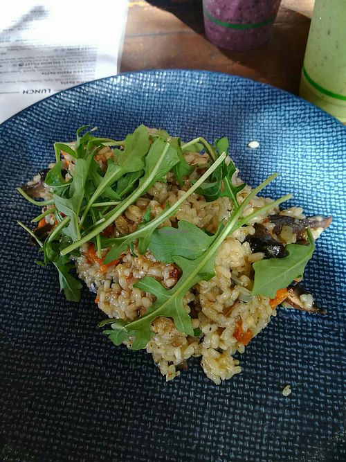 Mushroom risotto at Coffee Society in Rockhampton